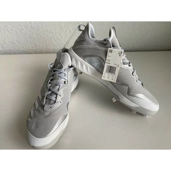 adidas Men’s  Icon 6 Baseball Cleats FV9344 Size 11.5 Gray NWOB - Picture 1 of 9